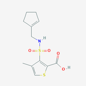 3-(Cyclopenten-1-ylmethylsulfamoyl)-4-methylthiophene-2-carboxylic acid