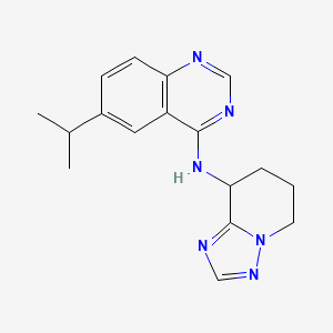 molecular formula C17H20N6 B7417711 6-propan-2-yl-N-(5,6,7,8-tetrahydro-[1,2,4]triazolo[1,5-a]pyridin-8-yl)quinazolin-4-amine 