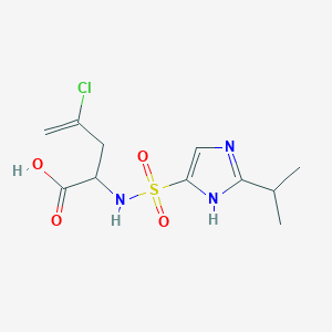 4-chloro-2-[(2-propan-2-yl-1H-imidazol-5-yl)sulfonylamino]pent-4-enoic acid