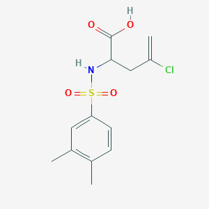 molecular formula C13H16ClNO4S B7417754 4-Chloro-2-[(3,4-dimethylphenyl)sulfonylamino]pent-4-enoic acid 