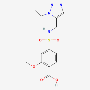 4-[(3-Ethyltriazol-4-yl)methylsulfamoyl]-2-methoxybenzoic acid