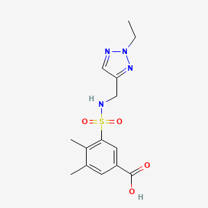 3-[(2-Ethyltriazol-4-yl)methylsulfamoyl]-4,5-dimethylbenzoic acid