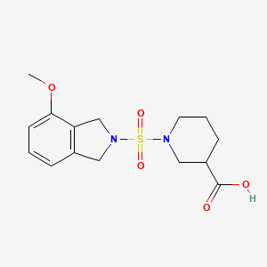 1-[(4-Methoxy-1,3-dihydroisoindol-2-yl)sulfonyl]piperidine-3-carboxylic acid