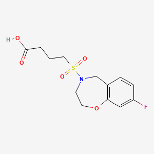 4-[(8-fluoro-3,5-dihydro-2H-1,4-benzoxazepin-4-yl)sulfonyl]butanoic acid