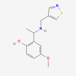 4-Methoxy-2-[1-(1,2-thiazol-4-ylmethylamino)ethyl]phenol