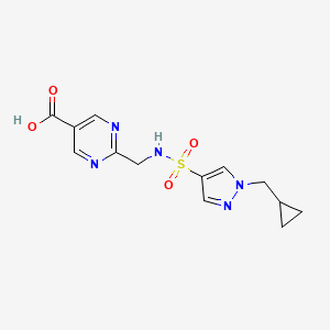 2-[[[1-(Cyclopropylmethyl)pyrazol-4-yl]sulfonylamino]methyl]pyrimidine-5-carboxylic acid