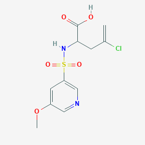 4-Chloro-2-[(5-methoxypyridin-3-yl)sulfonylamino]pent-4-enoic acid