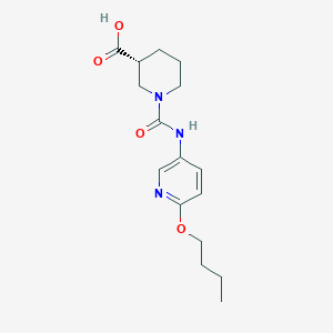 (3R)-1-[(6-butoxypyridin-3-yl)carbamoyl]piperidine-3-carboxylic acid