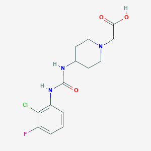 2-[4-[(2-Chloro-3-fluorophenyl)carbamoylamino]piperidin-1-yl]acetic acid