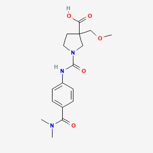 1-[[4-(Dimethylcarbamoyl)phenyl]carbamoyl]-3-(methoxymethyl)pyrrolidine-3-carboxylic acid