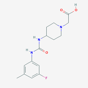 molecular formula C15H20FN3O3 B7417874 2-[4-[(3-Fluoro-5-methylphenyl)carbamoylamino]piperidin-1-yl]acetic acid 