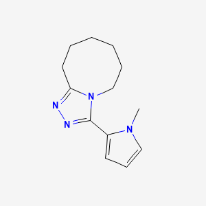 molecular formula C13H18N4 B7417905 3-(1-Methylpyrrol-2-yl)-5,6,7,8,9,10-hexahydro-[1,2,4]triazolo[4,3-a]azocine 