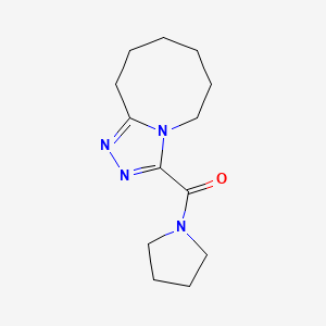 molecular formula C13H20N4O B7417912 5,6,7,8,9,10-Hexahydro-[1,2,4]triazolo[4,3-a]azocin-3-yl(pyrrolidin-1-yl)methanone 