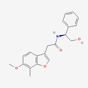 N-[(1S)-2-hydroxy-1-phenylethyl]-2-(6-methoxy-7-methyl-1-benzofuran-3-yl)acetamide