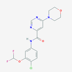 N-[4-chloro-3-(difluoromethoxy)phenyl]-6-morpholin-4-ylpyrimidine-4-carboxamide