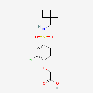 2-[2-Chloro-4-[(1-methylcyclobutyl)methylsulfamoyl]phenoxy]acetic acid