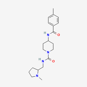 4-[(4-methylbenzoyl)amino]-N-[(1-methylpyrrolidin-2-yl)methyl]piperidine-1-carboxamide