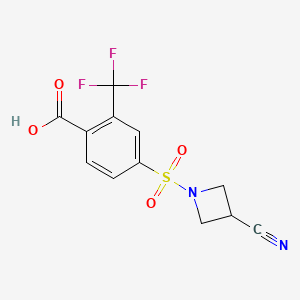 4-(3-Cyanoazetidin-1-yl)sulfonyl-2-(trifluoromethyl)benzoic acid