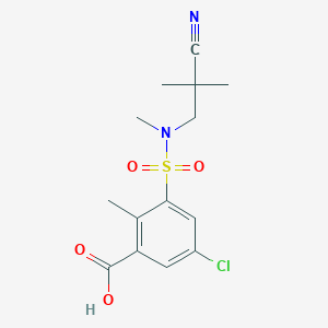 5-Chloro-3-[(2-cyano-2-methylpropyl)-methylsulfamoyl]-2-methylbenzoic acid