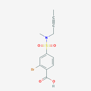 2-Bromo-4-[but-2-ynyl(methyl)sulfamoyl]benzoic acid