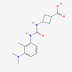 3-[[3-(Dimethylamino)-2-methylphenyl]carbamoylamino]cyclobutane-1-carboxylic acid