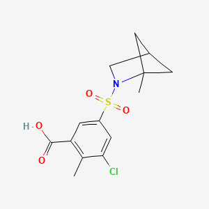 3-Chloro-2-methyl-5-[(1-methyl-2-azabicyclo[2.1.1]hexan-2-yl)sulfonyl]benzoic acid