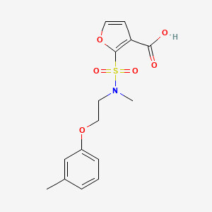 2-[Methyl-[2-(3-methylphenoxy)ethyl]sulfamoyl]furan-3-carboxylic acid