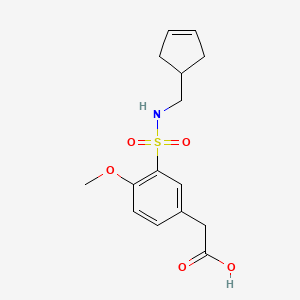 2-[3-(Cyclopent-3-en-1-ylmethylsulfamoyl)-4-methoxyphenyl]acetic acid