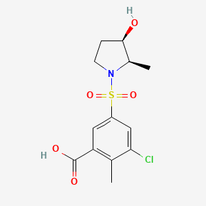 3-chloro-5-[(2R,3R)-3-hydroxy-2-methylpyrrolidin-1-yl]sulfonyl-2-methylbenzoic acid