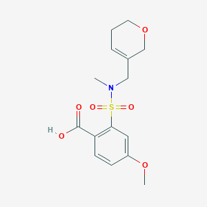 2-[3,6-dihydro-2H-pyran-5-ylmethyl(methyl)sulfamoyl]-4-methoxybenzoic acid