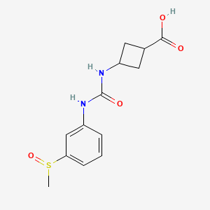 3-[(3-Methylsulfinylphenyl)carbamoylamino]cyclobutane-1-carboxylic acid