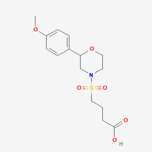 4-[2-(4-Methoxyphenyl)morpholin-4-yl]sulfonylbutanoic acid