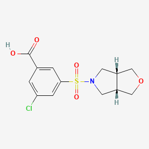 3-[[(3aS,6aR)-1,3,3a,4,6,6a-hexahydrofuro[3,4-c]pyrrol-5-yl]sulfonyl]-5-chlorobenzoic acid