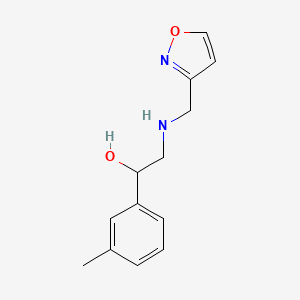 molecular formula C13H16N2O2 B7418286 1-(3-Methylphenyl)-2-(1,2-oxazol-3-ylmethylamino)ethanol 