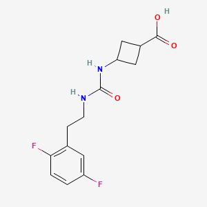 3-[2-(2,5-Difluorophenyl)ethylcarbamoylamino]cyclobutane-1-carboxylic acid