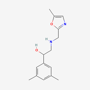 molecular formula C15H20N2O2 B7418303 1-(3,5-Dimethylphenyl)-2-[(5-methyl-1,3-oxazol-2-yl)methylamino]ethanol 