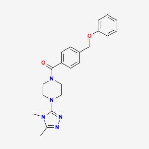 [4-(4,5-Dimethyl-1,2,4-triazol-3-yl)piperazin-1-yl]-[4-(phenoxymethyl)phenyl]methanone