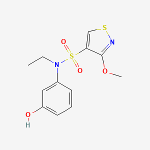 N-ethyl-N-(3-hydroxyphenyl)-3-methoxy-1,2-thiazole-4-sulfonamide