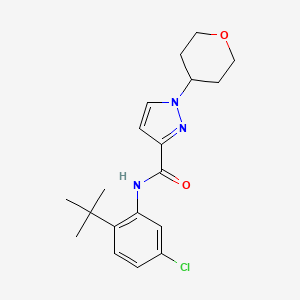 N-(2-tert-butyl-5-chlorophenyl)-1-(oxan-4-yl)pyrazole-3-carboxamide