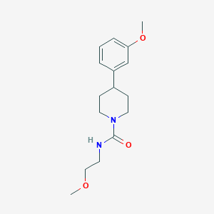 molecular formula C16H24N2O3 B7418396 N-(2-methoxyethyl)-4-(3-methoxyphenyl)piperidine-1-carboxamide 