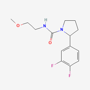 2-(3,4-difluorophenyl)-N-(2-methoxyethyl)pyrrolidine-1-carboxamide