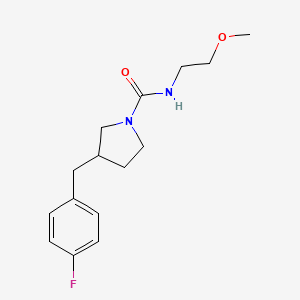 3-[(4-fluorophenyl)methyl]-N-(2-methoxyethyl)pyrrolidine-1-carboxamide