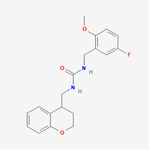 molecular formula C19H21FN2O3 B7418452 1-(3,4-dihydro-2H-chromen-4-ylmethyl)-3-[(5-fluoro-2-methoxyphenyl)methyl]urea 