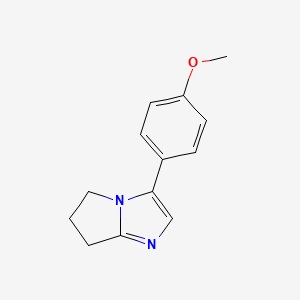 molecular formula C13H14N2O B7418493 3-(4-methoxyphenyl)-6,7-dihydro-5H-pyrrolo[1,2-a]imidazole 