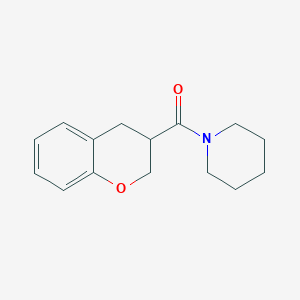 molecular formula C15H19NO2 B7418501 3,4-dihydro-2H-chromen-3-yl(piperidin-1-yl)methanone 