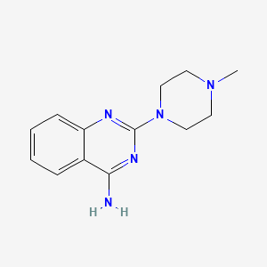 molecular formula C13H17N5 B7418516 2-(4-Methylpiperazin-1-yl)quinazolin-4-amine 