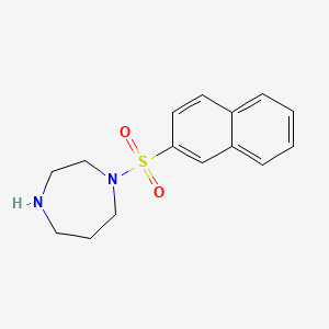 molecular formula C15H18N2O2S B7418526 1-(2-Naphthylsulphonyl)-1,4-diazepane 