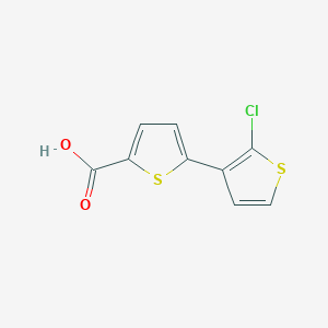 molecular formula C9H5ClO2S2 B7418532 [2,3'-Bithiophene]-5-carboxylic acid, 2'-chloro- 