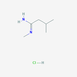 molecular formula C6H15ClN2 B7418542 N,3-dimethylbutanimidamide hydrochloride 