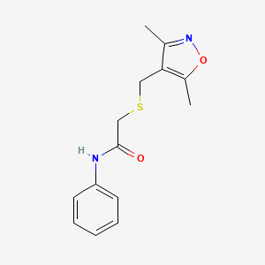 2-[(3,5-dimethyl-1,2-oxazol-4-yl)methylsulfanyl]-N-phenylacetamide